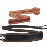 Indonesia, Flores, Ngada, mens belt, wool, early 20th centuryand Sumbawa belt/jewelery belt,