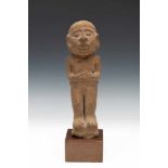 Mexico, Huasteq-Aztec, stone figure of a standing female, 1200-1500,with head repaired. Private