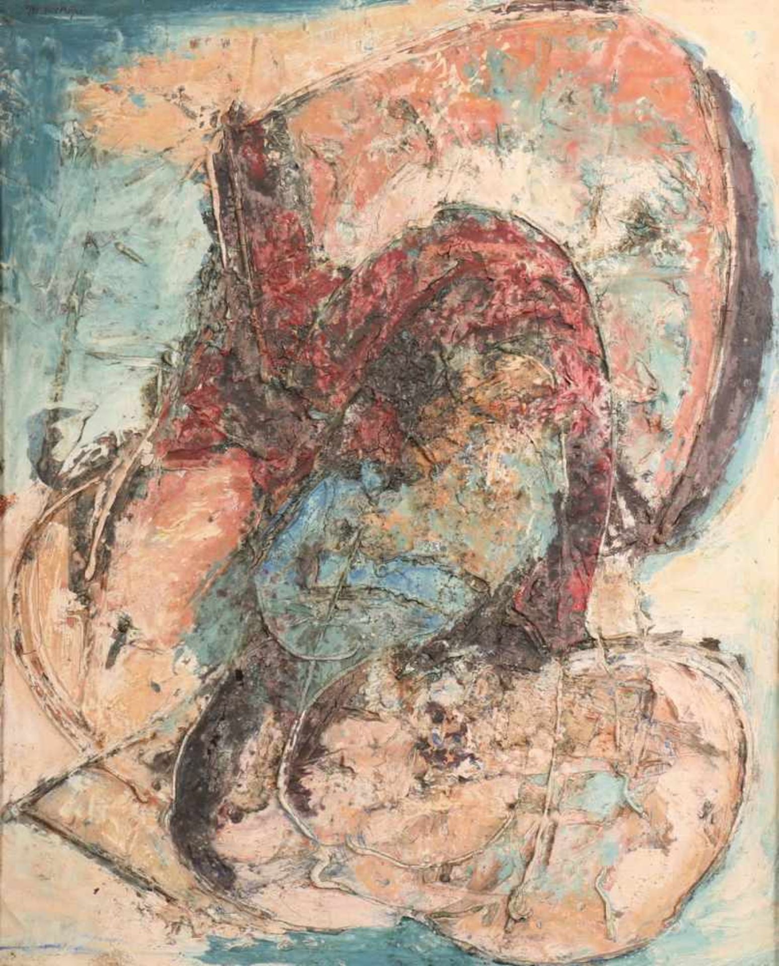 Jan Meijer (1927-1995)Abstracte compositie; doek; 100 x 80 cm.; gesign. l.b., 8/61; Uit de collectie - Bild 2 aus 3