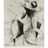 Marino Marini (1901-1980)Compositie met figuur en paard; ; ets; 25 x 30 cm.; gesign. r.o., 43/65;