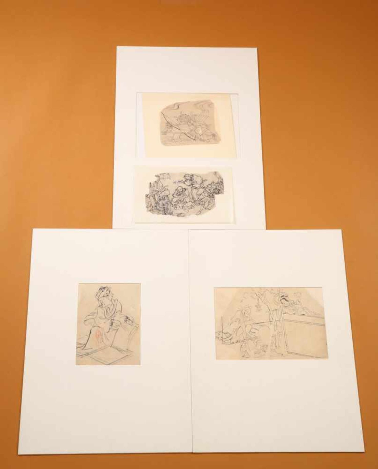 Japan, diverse prenten en schetsen, mensen, 18e/19e eeuw; Tom Lenders, Amsterdam; 8; Japan, - Bild 2 aus 2