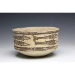 Indus Valei, Pakistan, Mehrgarh, 3000-2400 BC., terracotta bowlwith painted decoration of four