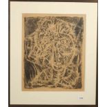 Georges Rober (1893-1969)Drie diverse ingelijste tekeningen / monotypes. Hierbij map met collages,