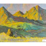 Leo Eland (1884-1952)Indonesisch landschap; pastel; 40 x 47 cm.; gesign. l.o., 1918; 1200