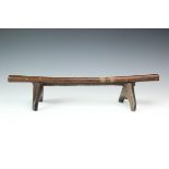 Tonga, wooden headrest, on two feetl. 23 cm.; 1400