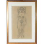 John Raedecker (1885-1956)Staand vrouwelijk naakt; potlood; 64 x 40 cm.; ongesigneerd; Uit de