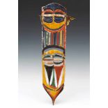 New Brittain, Gazelle peninsula, Tolai, pokopoko top of a dance wand with open worked design,painted