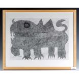 Leonhard Fink (geb. 1982)Dierfiguur; potlood; 30 x 42 cm.; gesign. l.o., 2006; Tom Lenders,