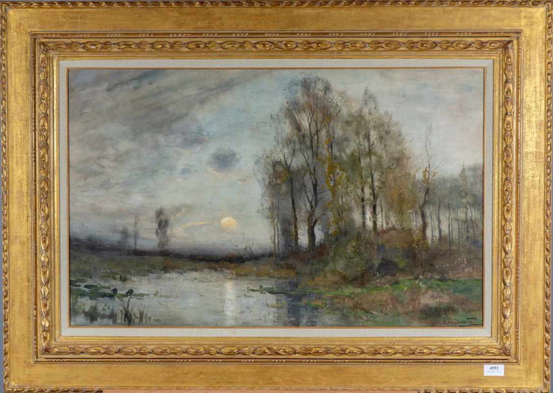 Arend Jan van Driesten (1878-1969)Avonschemer; aquarel; 49 x 79,5 cm.; gesign. r.o.; 11400 - Bild 2 aus 3