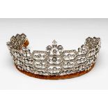Kopie van de zogenaamde 'Greville' tiara,Het origineel is in 1921 door Boucheron ontworpen en in