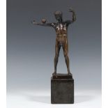 Bronzen sculptuur naar BuglerAtleet; h. 26 cm.; 1200