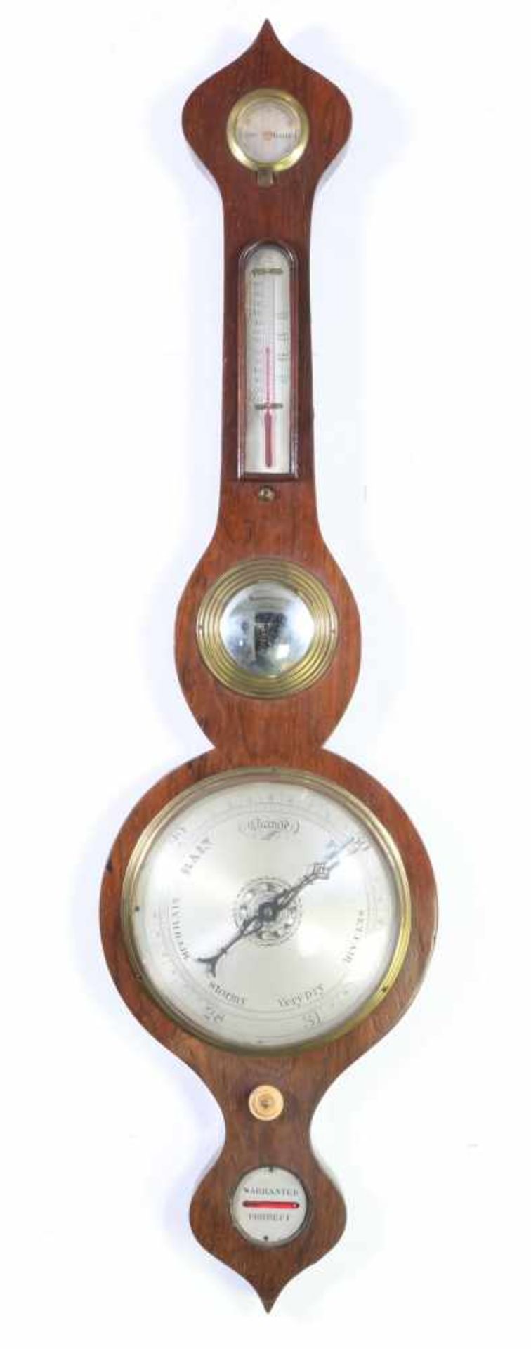 Engeland, twee banjo barometers;verzilverde schaalplaten, één gesigneerd W. Spray, Crowhurst. Ca. - Bild 2 aus 2