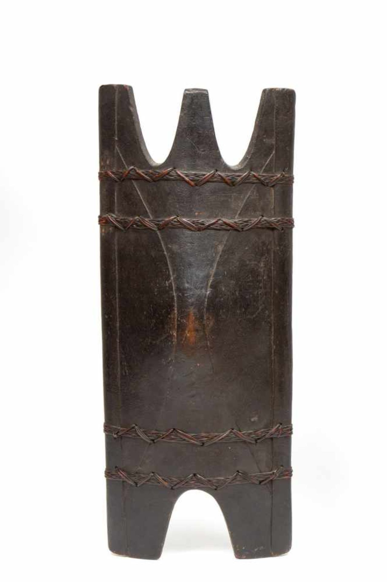 Philippines, Bontoc, hunting shield, calata, late 19th century,the bulbous central body with three