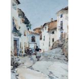 Isidore van Mens (1890-1985)Spaans dorpsstraatje; aquarel; 36 x 26 cm.; gesign. r.o., 1953; 1400