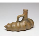 Peru, Moche, terracotta vase, fruit shaped, with a handle, 100-750old collection number in black