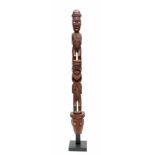 New Sealand, Northern Island, Maori, carved wooden gable ornament tekoteko, early 19th