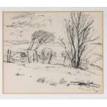 Corneille (1922-2010)Landschap; inkttekening; 18 x 22 cm.; gesign. r.o.; 1300