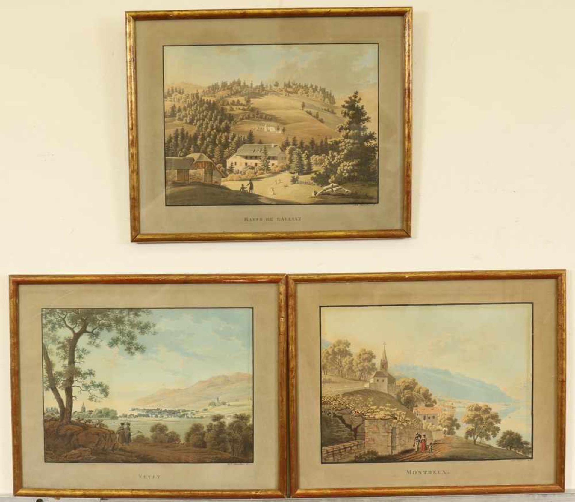 Théophile Christian Steinlen (1779-1847)Chateau de Chillon / Chateau de la tour de Peiz / Vevey / - Bild 3 aus 4