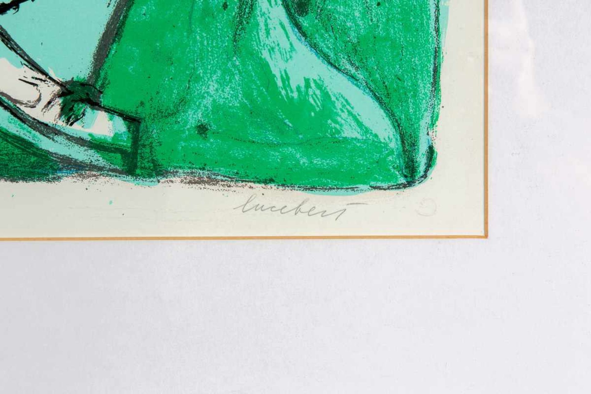 Lucebert (1924-1994)Compositie met dierfiguur; litho; 49 x 62 cm.; gesign. r.o., 92/100; 1200 - Bild 2 aus 2