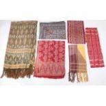 Indonesia, collection of 10 various textiles and fragmentsherewith a beaten bark Oceanic cloth;