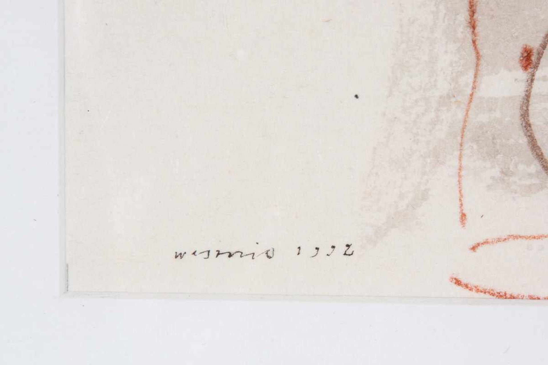 Co Westerik (1924-2018)'Gebaren makende man'; inkt en aquarel; 20 x 20 cm.; gesign. l.o., 1992; - Bild 3 aus 3