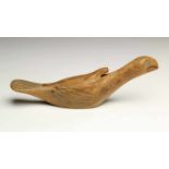 Arctic Circle, probably Alaska, little cedar wood lidded box, ca. 1920,shaped as a bird, the lid