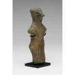 Middle Europe, Servia, Vinca culture, black-grey terracotta idol, ca. 5th-4th Mill BC,in the form of