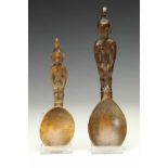 Philippines, Luzon, Ifugao, two wooden spoons, one 19th century;Provenance Old Dutch collection.; l.