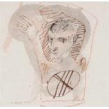 Co Westerik (1924-2018)'Gebaren makende man'; inkt en aquarel; 20 x 20 cm.; gesign. l.o., 1992;