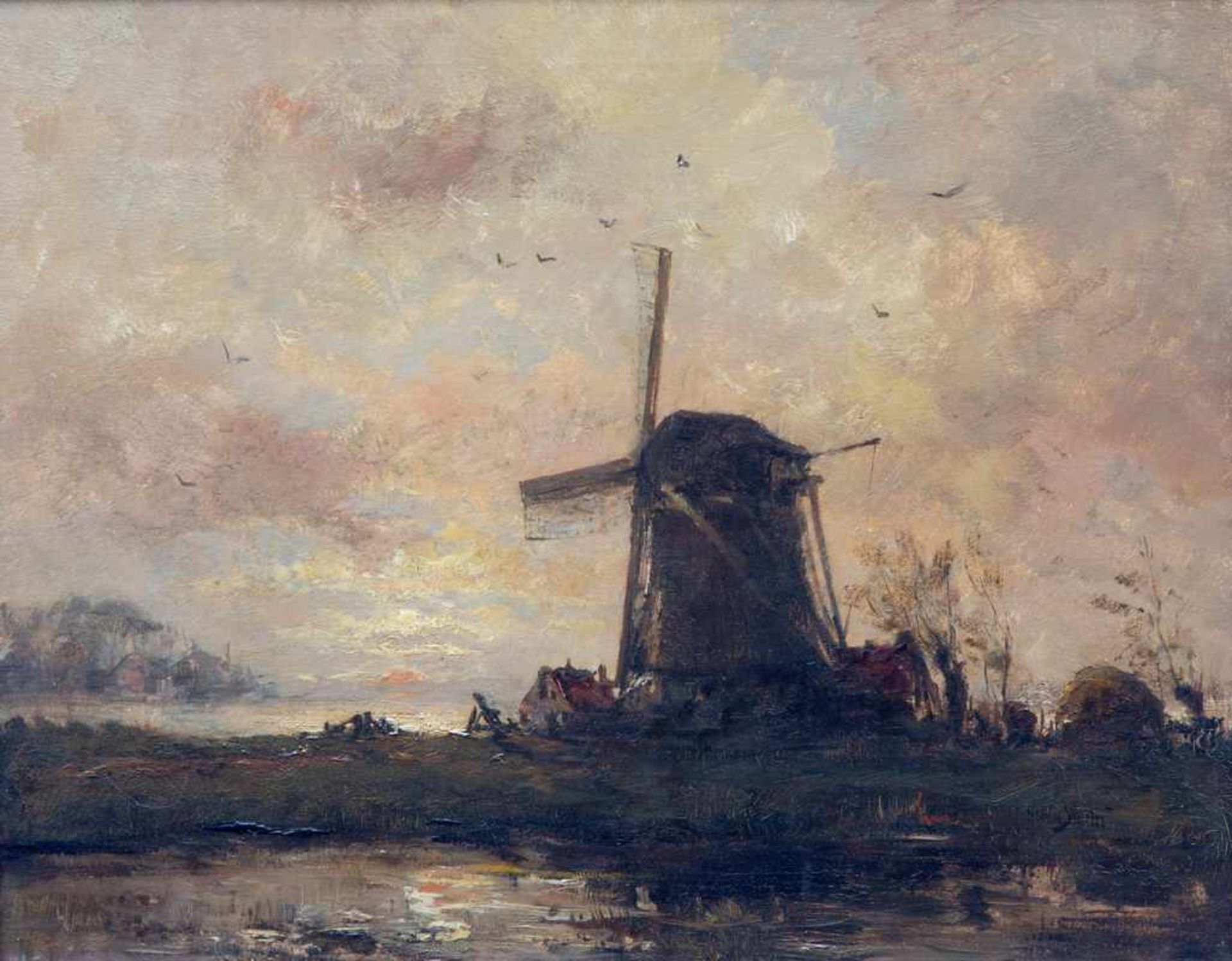 Hobbe Smith (1862-1942)Landschap met molen; doek; 61 x 81 cm.; gesign. r.o.; 11000 - Bild 2 aus 3