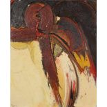 Jan Meijer (1927-1995)'Portrait du critique d'art'; doek (beschadigd); 102 x 80 cm.; gesign. l.o.,