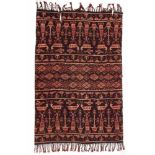 Sumba, two Ikat mens’ cloth with stylized animals, birds and mythical figuresretrieved from a