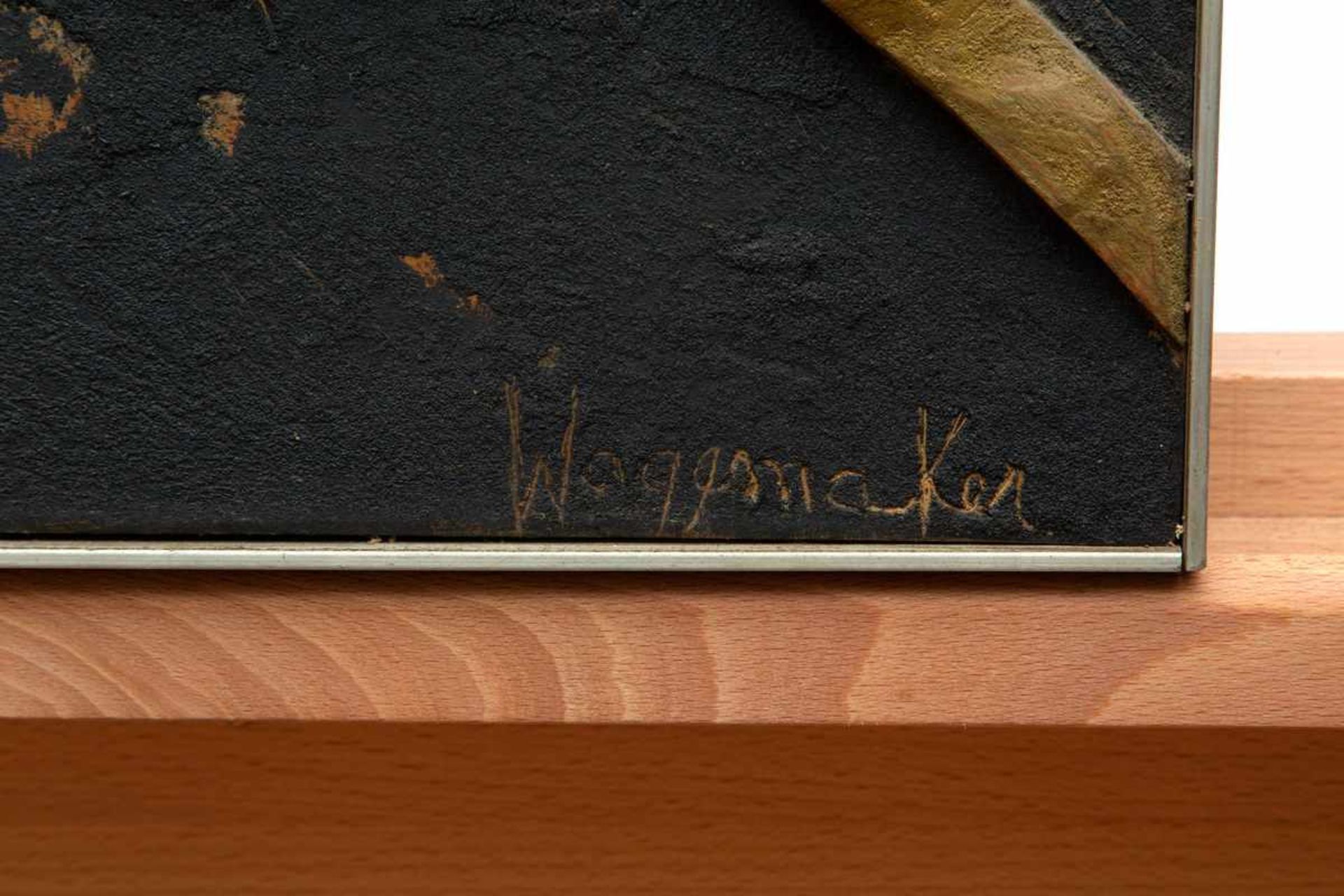 Jaap Wagemaker (1906-1972)Zonder titel; gemengde techniek op board; 35 x 30 cm.; gesign. r.o., verso - Bild 2 aus 2