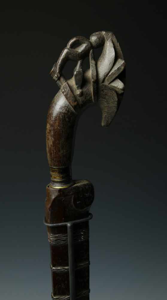 Nias, sword, balato, 19th century,with Lasara head, the begu figure in reversed position and - Image 6 of 8