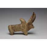 Indus Valei, Pakistan, Mehrgarh, 3000-2400 BC., earthenware sculpture in form of a bull,with two