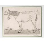 Jan Mankes (1889-1920)Paard, staand naar links; ets; 13 x 17 cm.; gesign. r.o.; 1500