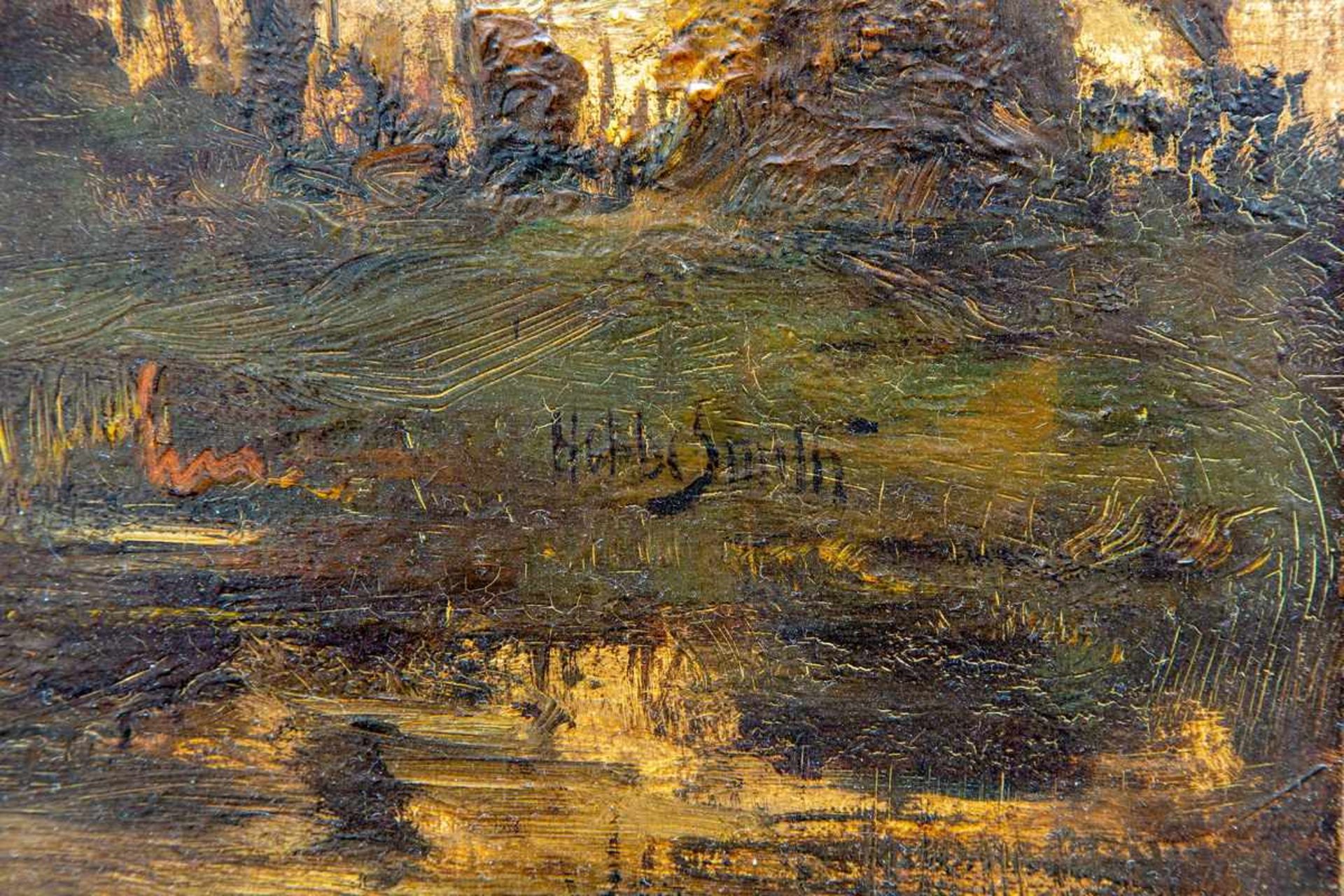 Hobbe Smith (1862-1942)Landschap met molen; doek; 61 x 81 cm.; gesign. r.o.; 11000 - Bild 3 aus 3