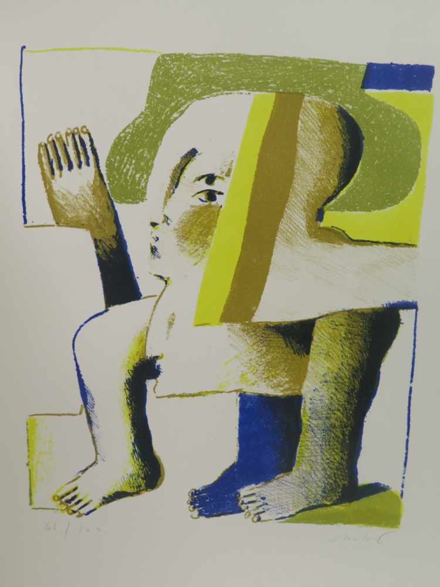 Horst Antes (geb. 1936)'Symbiosion'. Portfolio met tien litho's en tien gedichten door Hans Andreus,