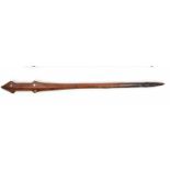 Solomon Islands, Renell Island, wooden club, the head inlayed with mother-of-pearll. 103,2 cm.;