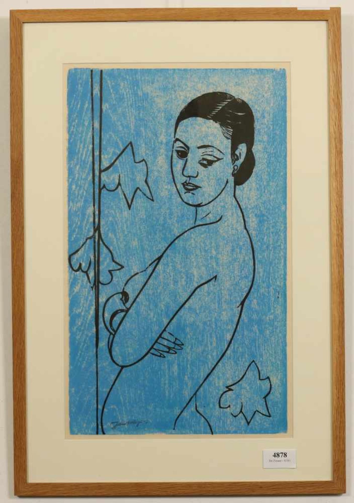 Jan Wiegers (1893-1959)Duinlandschap / Vrouwelijk naakt; ets; 27 x 33 cm.; gesign. r.o., épreuve d' - Image 2 of 4