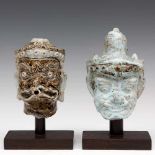 Thailand, Sukhothai, twee geglazuurd aardewerk hoofden, mogelijk 16-18e eeuw.;Garuda and