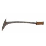 DRC, Gbaya-Poto swordwooden grip damaged. Private Dutch collection; l. 66 cm.; 1500