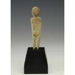 Arctic Circle, Alaska, ivory anthropomorphic figure, ca. 1900standing male figurine.; h. 7,2