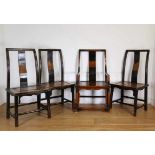 China, set van drie hardhouten stoelen en één -fauteuil[4]300