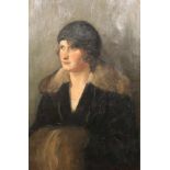 Tilly Münninghof - van Vliet (1879-1960)Portret van Irma; doek; 80 x 49 cm.; gesign. r.o.; 1200