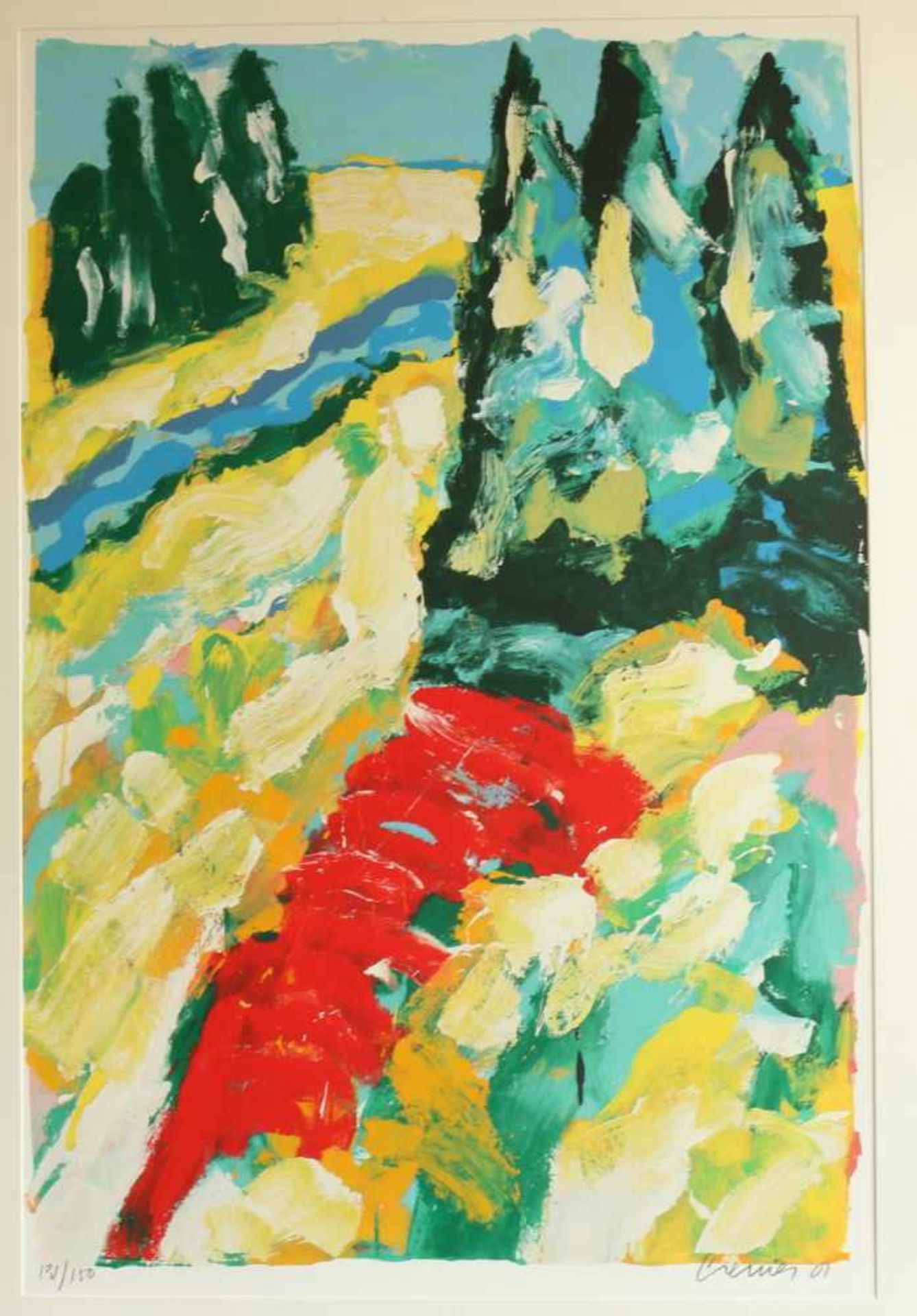 Jan Cremer (geb. 1940)Twee zeefdrukken; tweemaal zeefdruk; 120 x 75 cm.; gesign; 2300