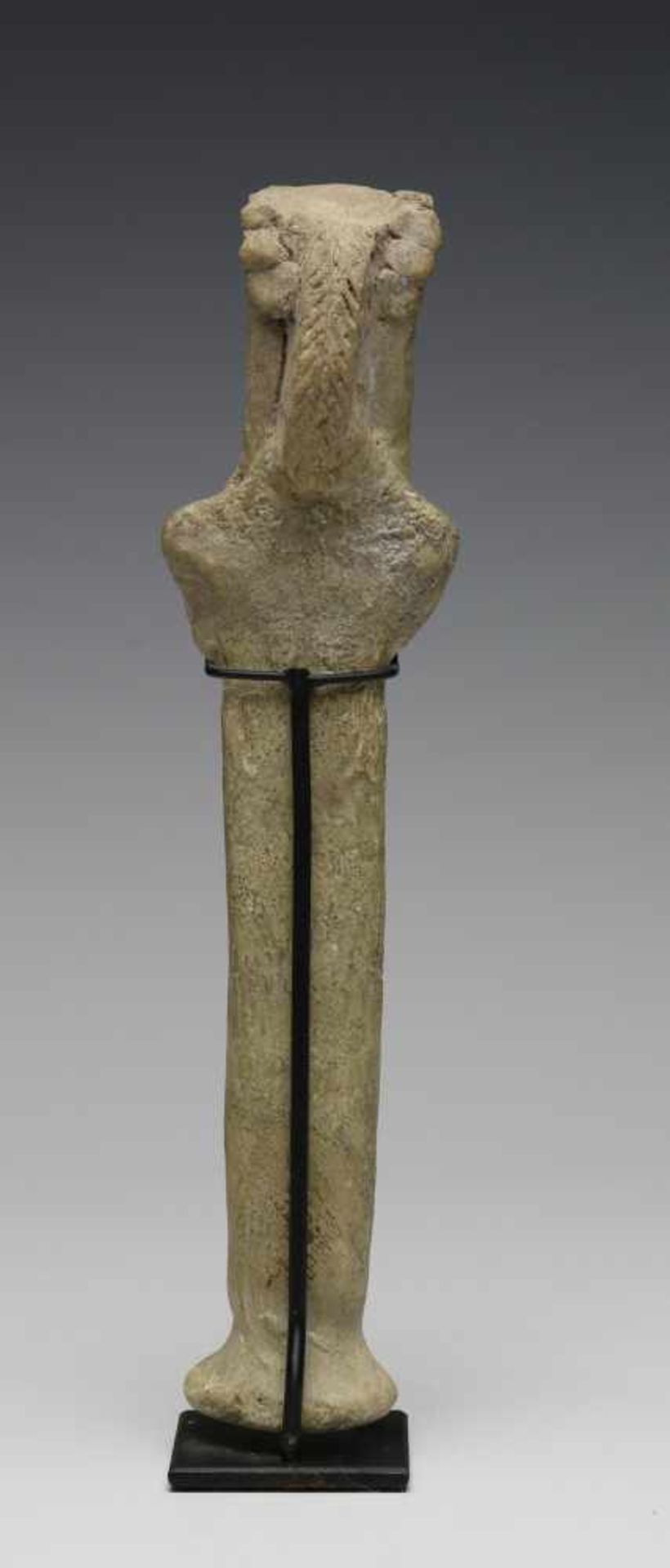 Norht Syrie, terracotta idol, 3rd - 2nd Mill BC,anthropomorphic-zoomorphic facial experssion, folded - Bild 3 aus 6