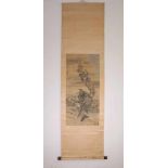 China, rolschildering door Wan Shouqi,duiveluitbanner Zhongkui; h 95,5 en b 45 cm; Tom Lenders,