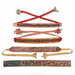 Indonesia, Sulawesi and India, Rajasthan, four belts, 19th centurythree wool belts from Sulawesi