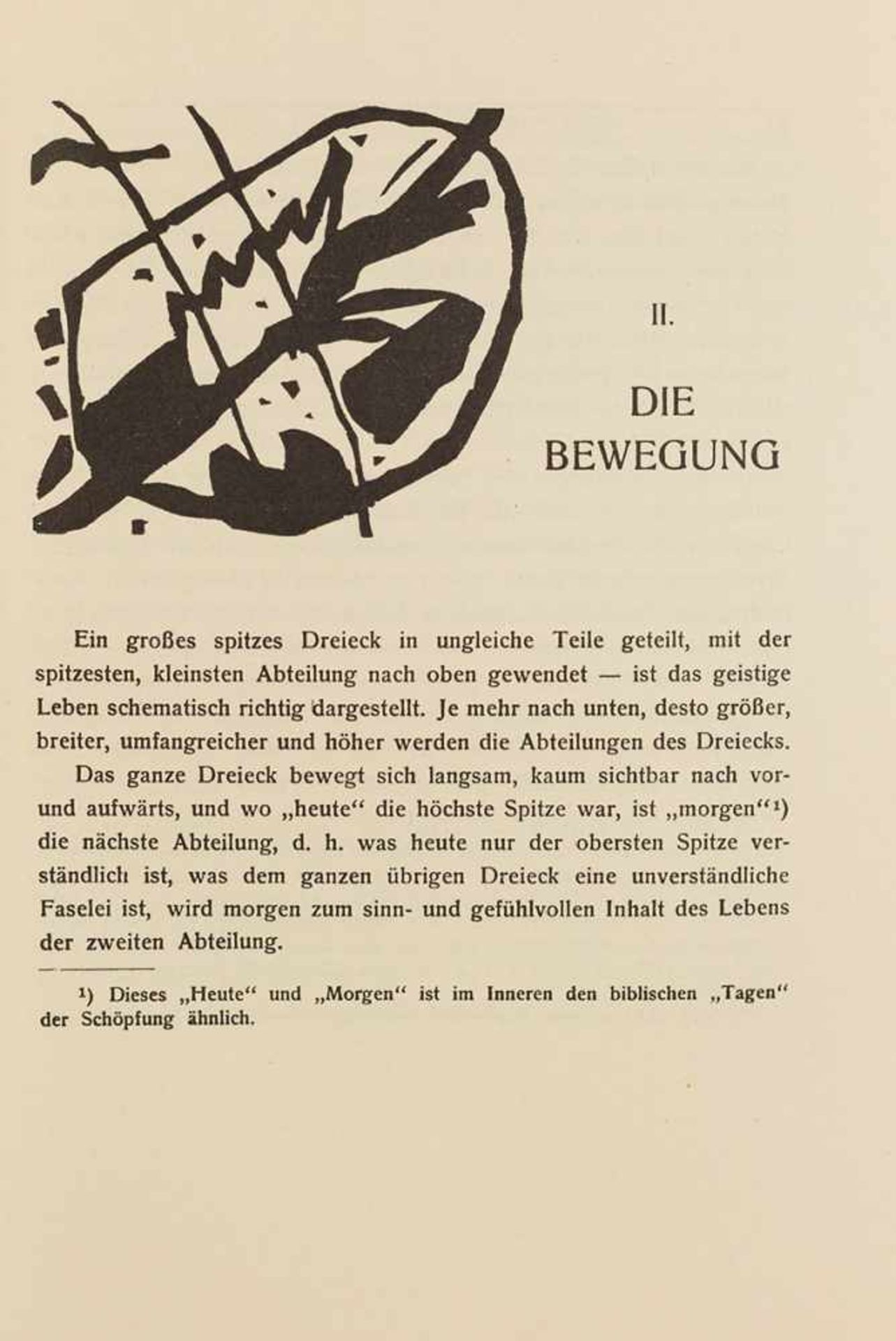 Kandinsky, (W.).Über das Geistige in der Kunst, insbesondere in der Malerei. 2. Aufl. (Umschlag: